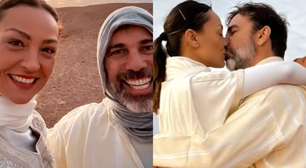 Humilde! Marcelo Faria improvisa e se casa no deserto: 'Foi lindo'