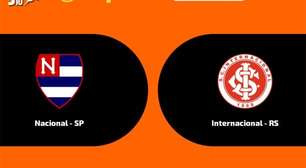 Nacional-SP x Internacional (Copinha): onde assistir e escalações