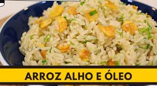 Como fazer arroz alho e óleo soltinho e bem temperado para acompanhar qualquer tipo de refeição
