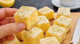 Bolo de limão sem glúten no liquidificador com cobertura