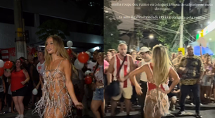 Bruna Griphao aposta em look ousado e passa perrengue em ensaio do Salgueiro: 'Deu ruim'