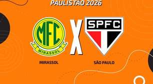 Mirassol x São Paulo, AO VIVO, com a Voz do Esporte, às 19h