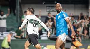 Mateus Dias lamenta empate do Coritiba contra o Londrina: 'Dava para sair com a vitória'