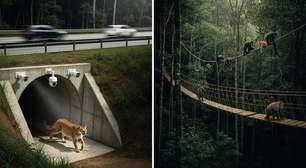 Rodovia corta áreas de preservação com passagens ecológicas