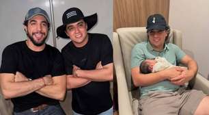 Nattan comemora o nascimento do filho do amigo, Natanzinho Lima e brinca: 'Namorado da Zuza'