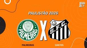 Palmeiras x Santos, AO VIVO, com a Voz do Esporte, às 18h