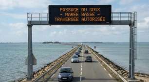 Estrada na França vira armadilha mortal; com 4,2 km de extensão, a via desaparece sob 4 metros de água na maré alta todos os dias
