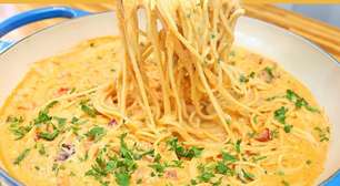 Receita de macarrão completo feito em uma panela só para um almoço delicioso, prático e sem sujeira