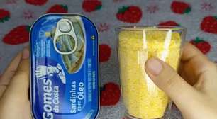Almoço com sardinha: misture flocão com sardinha e tenha um prato delicioso pronto em minutos