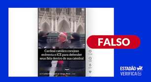 Vídeo de cardeal enfrentando o ICE nos Estados Unidos foi feito com inteligência artificial
