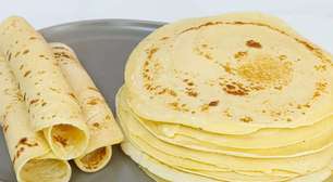 Receita de massa de panqueca sem leite leve e muito saborosa para servir no almoço ou jantar