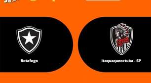 Botafogo x Itaquaquecetuba, AO VIVO, com a Voz do Esporte, às 15h45