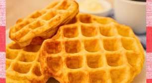 Waffle de pão de queijo pro café: delicioso, faça em minutos