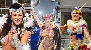 Sabrina Sato, Juju Salimeni e mais famosas encaram chuva em ensaios técnicos em SP