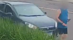 CENAS FORTES: pedestre com cachorro é atropelado na calçada por motorista sem CNH