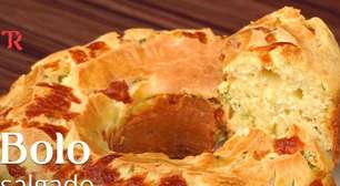 Bolo salgado fofinho e super fácil de preparar, a opção perfeita para um lanche da tarde completo
