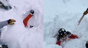 Esquiador resgata homem soterrado após avalanche nos Alpes Suíços