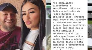 BBB26: ex-sogro corta contato com Pedro: 'Não aceito que faça mal à minha família'
