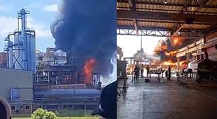 Incêndio de grandes proporções atinge usina de etanol em Mato Grosso do Sul