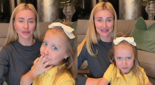 Ana Paula Siebert grava vídeo de Vicky Justus provando grilo e reação da pequena surpreende: 'Tem coragem?'