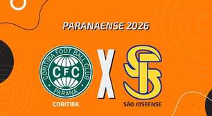 Coritiba x São Joseense: onde assistir, escalações e arbitragem