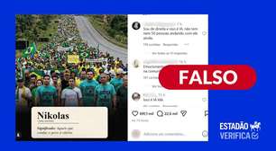 Foto de multidão em caminhada com Nikolas Ferreira foi gerada por IA