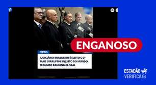 Índice global analisou Legislativo brasileiro como segundo mais corrupto do mundo, não Judiciário