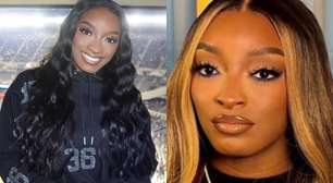 Simone Biles aposta em loiro caramelo e reforça tendência de mudanças sutis no visual