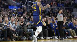 Primeira vez de titular! Gui Santos inicia jogo com Curry e Green na NBA