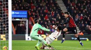 Evanilson marca, Bournemouth faz gol no fim e supera o Liverpool na Premier League