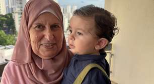 Uma avó escapa da guerra em Gaza e conhece o neto brasileiro: 'Pedia a Deus que me desse mais tempo de vida para vê-lo'