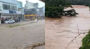 Temporal em MG transborda rios e alaga ruas