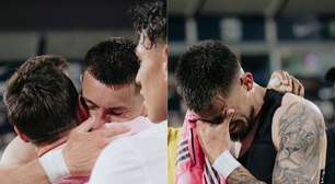 Argentino do Alianza Lima tem tatuagem de Messi e chora ao trocar camisa com ídolo em amistoso