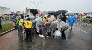 Raio atinge caminhada de Nikolas Ferreira em Brasília e pessoas precisam ser socorridas