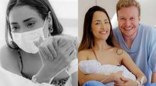 NASCEU! Gabi Luthai e Teo Teló surgem em primeira foto com o bebê