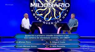 Ex-militar espera quase 2 meses por chance de ficar milionário no Domingão e desiste em pergunta sobre identidade