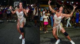 Sem salto! Saiba o motivo para Gracyanne Barbosa usar tênis em desfile como rainha de bateria