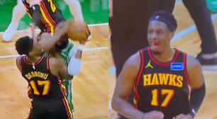 Cotovelada de estrela do Celtics faz jogador do Hawks perder dentes na NBA