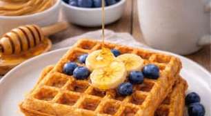 Waffle de banana com aveia sem glúten e leite: receita fácil