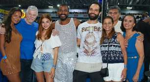 'Três Graças' no samba! Mell Muzzillo, Miguel Falabella e mais atores da novela se reúnem em ensaio da Beija-Flor para o carnaval 2026