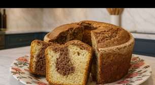 Bolo de limão com chocolate de liquidificador que fica super fofinho para você fazer hoje mesmo