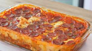 Lasanha de calabresa ao molho branco muito cremosa para você preparar no seu jantar especial e surpreender a todos com esse sabor único