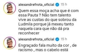 Alexandre Frota detona Brunna Gonçalves, após ela acusar SBT de racismo: 'Cabelo loiríssimo'