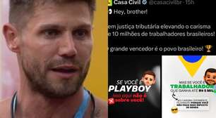 BBB 26: Postagem do governo causa revolta na assessoria de Jonas: 'Ódio ou humilhação'