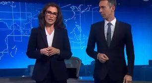 César Tralli flagra Renata Vasconcellos em momento inusitado e web reage: 'Uma diva'