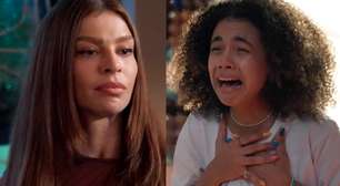 Web reage a cena de Arminda empurrando Joélly da escada: 'Não dá não'