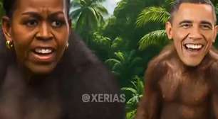 Trump posta vídeo de Obama e Michelle representados como macacos