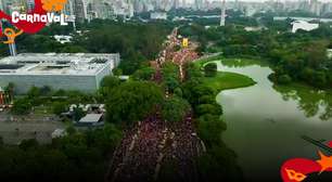 Imagens aéreas mostram multidão nas ruas de SP durante o pré-carnaval de Ivete