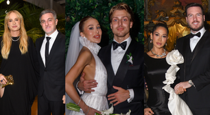 Cruz gigante de Maya Massafera, aplicação de flor de Maíra Cardi e vestido de noiva histórico: os looks dos famosos em casamento de herdeira bilionária que parou SP