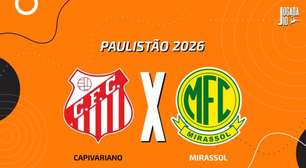 Capivariano x Mirassol, AO VIVO, com a Voz do Esporte, às 17h